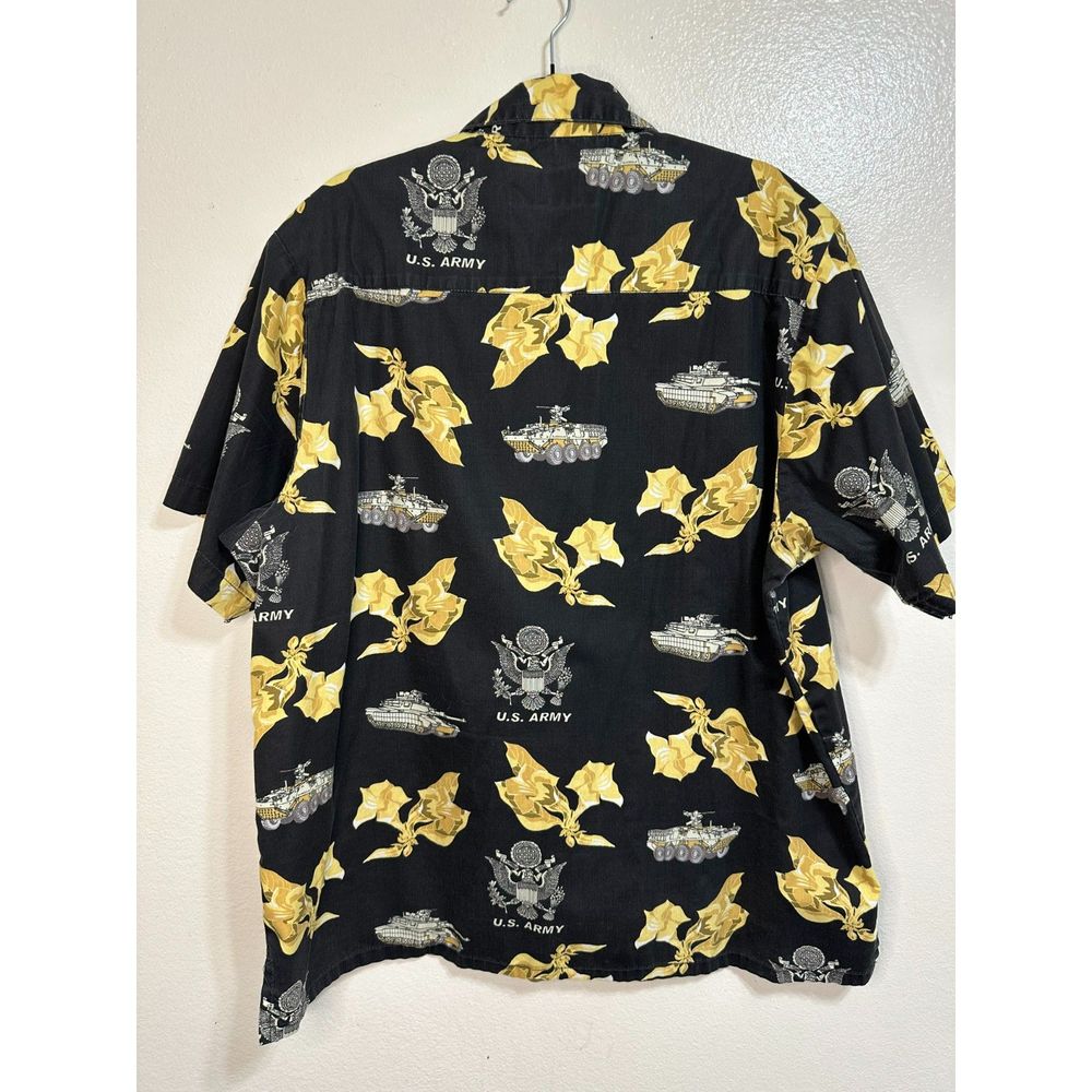 Vintage Kamp Army US Military Rare Black/Gold Tank, APC Button Up Shirt, Size XL - Picture 4 of 4